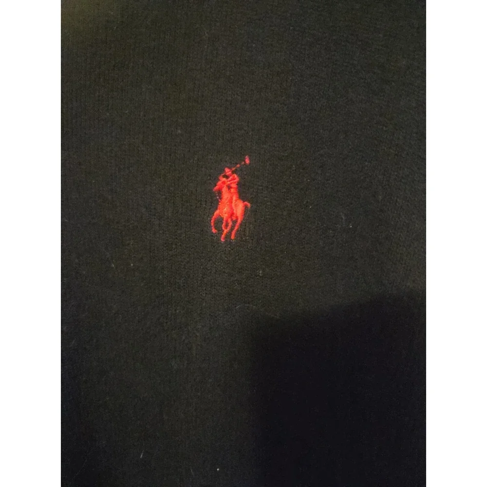 Polo Ralph Lauren Men's XXL Navy Blue 1/4 Zip Pullover Sweater Red Pony Logo...